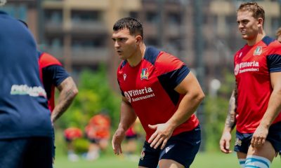 Danilo Fischetti in allenamento con lItalrugby