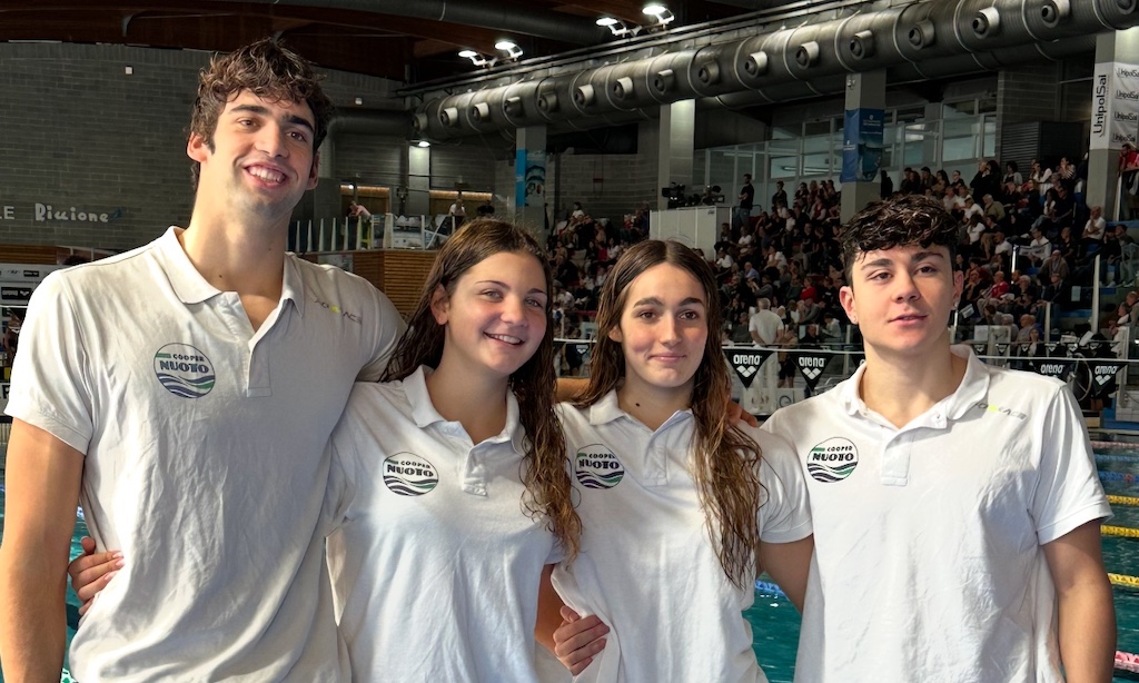 La squadra di Coopernuoto Parma ai campionati nazionali di Riccione