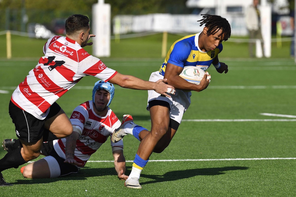 Malik Faissal in Rugby Parma vs Unione Monferrato Rugby foto Alberto Basi