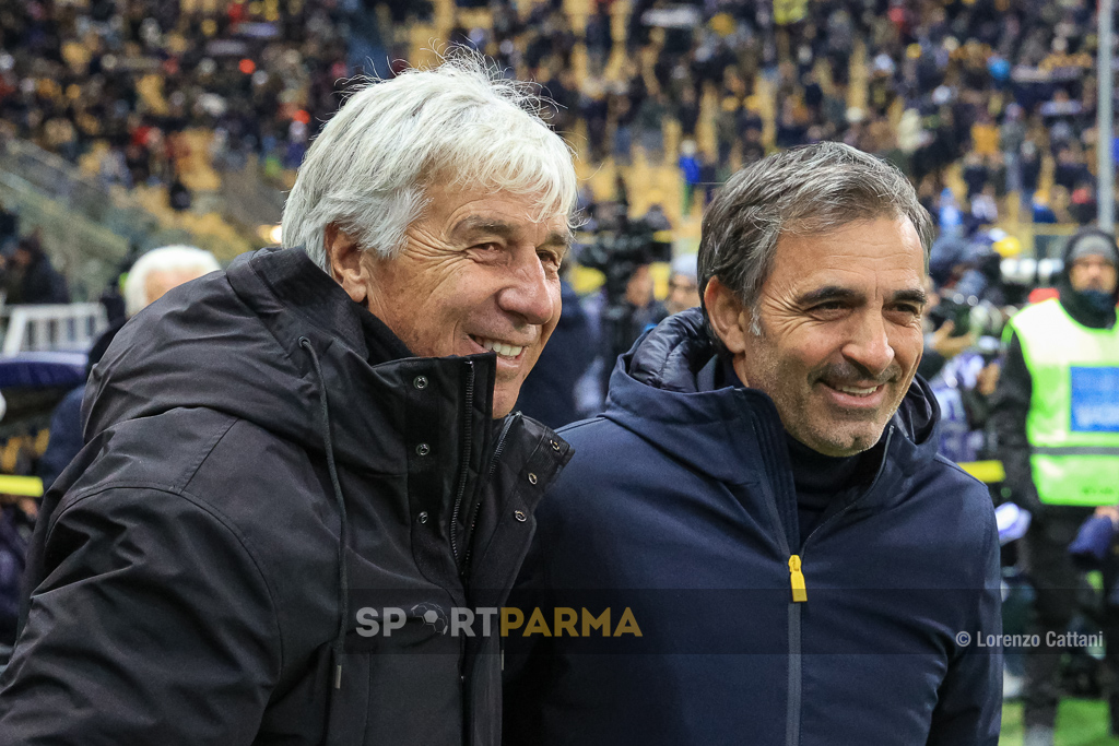 Parma Atalanta 1 3 13a giornata Serie A 2024 2025 gli allenatori Gian Piero Gasperini e Fabio Pecchia