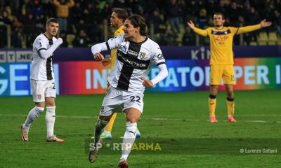 Parma Atalanta 1 3 13a giornata Serie A 2024 2025 lesultanza di Matteo Cancellieri dopo il gol