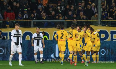 Parma Atalanta 1 3 13a giornata Serie A 2024 2025 esultanza degli ospiti dopo il primo gol