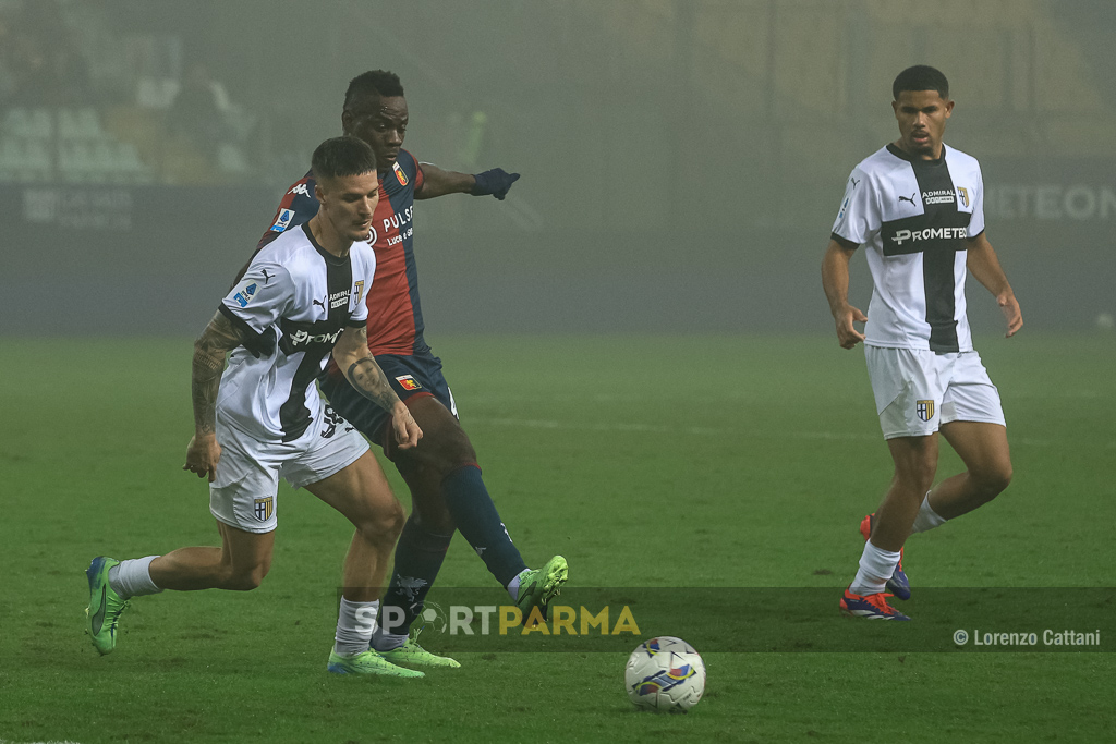 Parma Genoa 0 1 11a giornata Promozione gir. A 2024 2025 Dennis Man e Mario Balotelli