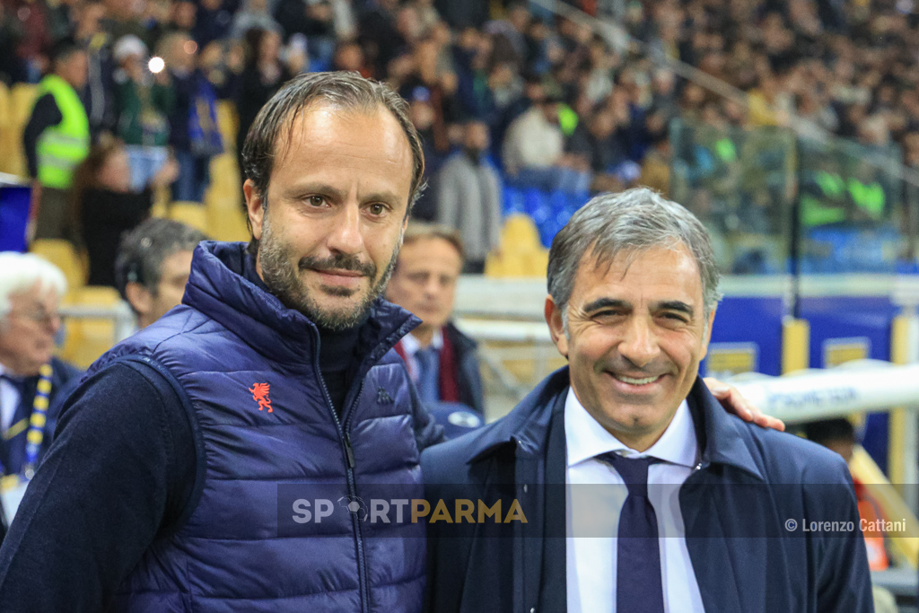 Parma Genoa 0 1 11a giornata Serie A 2024 2025 gli allenatori Alberto Gilardino e Fabio Pecchia