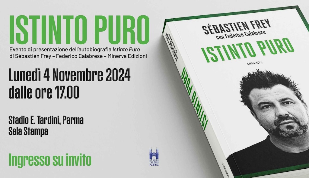 Sebastien Frey presenta il suo libro Istinto Puro al Tardini il 4.11.2024