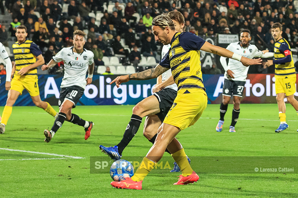 Spezia Parma 0 1 15a giornata Serie B 2023 2024 cross di Gianluca Di Chiara