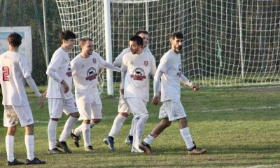 esultanza dopo il gol degli ospiti in Quattro Castella Team Traversetolo 1 2 11a giornata Prima Categoria gir. B 2024 2025