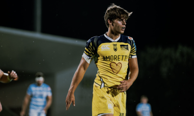 il rugbysta Filippo Bozzoni Zebre Parma