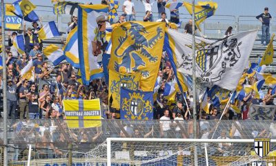 settore ospiti in Venezia Parma 23 09 2017 foto Parma calcio