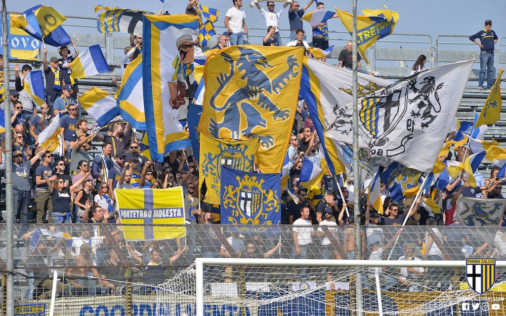 settore ospiti in Venezia Parma 23 09 2017 foto Parma calcio