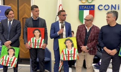 Alessandro Lucarelli Nando Coppola e Alessio Cracolini ritirano il premio Andrea Fortunato