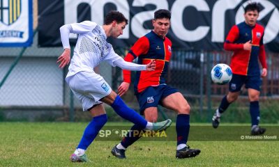 Futura Fornovo Medesano Sorbolo Biancazzurra 0 0 17a giornata Promozione gir. A 2024 2025 Federico Davighi lancia il pallone prima dellarrivo di Andrea Oppici