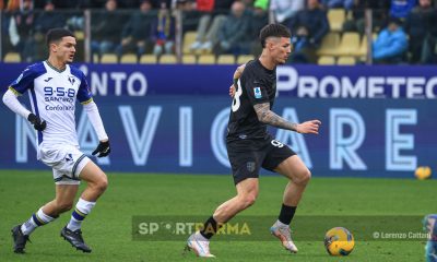 Parma Hellas Verona 2 3 16a giornata Serie A 2024 2025 Reda Belahyane e Dennis Man