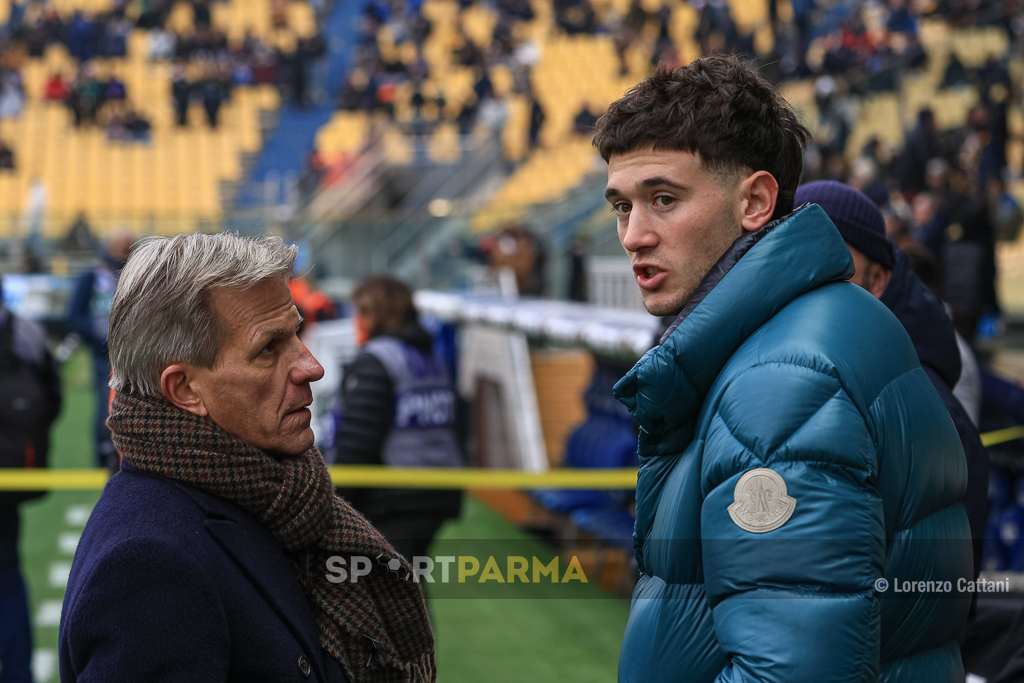 Parma Hellas Verona 2 3 16a giornata Serie A 2024 2025 il presidente Kyle Krause con Alessandro Circati