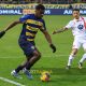 Parma Monza 2 1 18a giornata Serie A 2024 2025 Ange Yoan Bonny palla al piede e Stefano Sensi