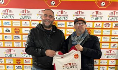 Simone Bertani nuovo mister del Carignano con il presidente Massimo Scottu