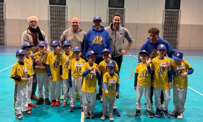 i bambini del pre baseball Gruppo Oltretorrente al 1° torno Avis