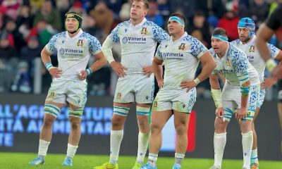 Danilo Fischetti con la maglia della nazionale italiana di rugby