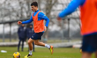 Enrico Delprato difensore Parma Calcio 1913 si allena al Mutti Training Center di Collecchio