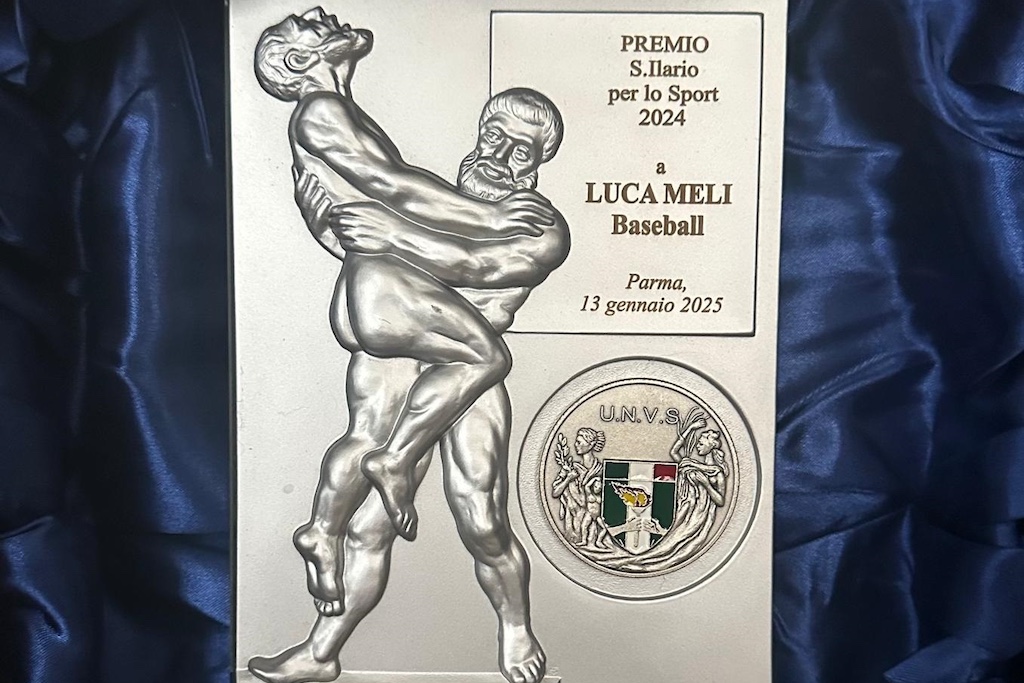 PREMIO S.Ilario a Luca Meli pre Parma Baseball