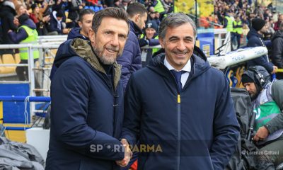 Parma Venezia 1 1 21a giornata Serie A 2024 2025 gli allenatori Eusebio Di Francesco e Fabio Pecchia