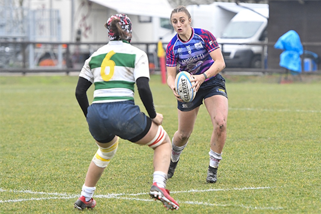 Sara Mannini 19 anni Rugby Colorno con la maglia delle Zebre durante una delle sfide disputate nel 2024