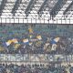 i tifosi gialloblu nel settore ospiti in Milan Parma 2 1 del 2.12.2018 Serie A 2018 2019