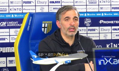 lallenatore Fabio Pecchia Parma Calcio in conferenza stampa il 27.12.2024