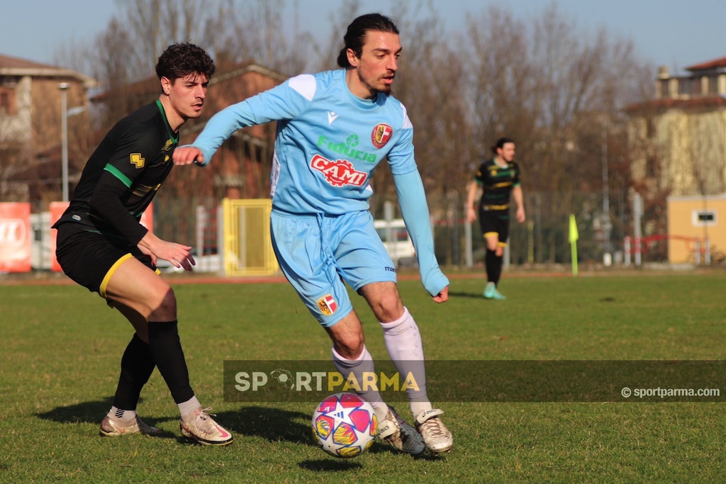 Fidentina Colorno 2 1 23a giornata Eccellenza gir. A 2024 2025 Salvatore Ferrara marcato da Samuele Crescenzi