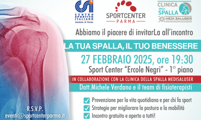 La tua spalla il tuo benessere convegno Sport Center 27 febbraio 2025