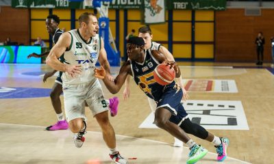 Levi Guimdo Valdo in Treviglio Brianza Foppiani Fulgor 75 79 Fidenza 28a giornata Serie B nazionale basket 2024 2025