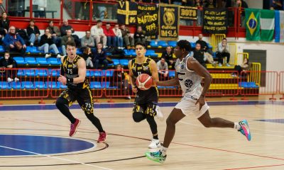 Mahamadou Diarra in Foppiani Fulgor Fidenza vs Virtus Imola 82 75 29a giornata Serie B basket 2024 2025