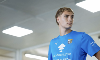 Mateo Pellegrino durante le visite mediche con il Parma Calcio