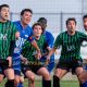 Noceto Soragna 2 1 21a giornata Prima Categoria gir. A 2024 2025 Federico Petrelli marcato da Pier Luca Ferri e Nicola Boselli da Gabriel Cazzato