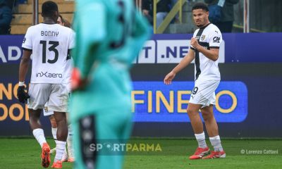 Parma Bologna 2 0 26a giornata Serie A 2024 2025 Simon Sohm esulta dopo il gol