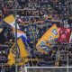 Parma Bologna 2 0 26a giornata Serie A 2024 2025 sciarpe e bandiere in Curva Nord