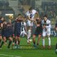 Parma Lecce 1 3 23a giornata Serie A 2024 2025 il colpo di testa di Milan Djuric toccato col braccio da Federico Baschirotto