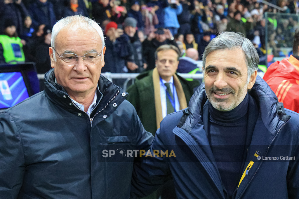 Parma Roma 1 0 25a giornata Serie A 2024 2025 gli allenatori Claudio Ranieri e Fabio Pecchia