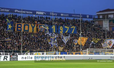 Parma Roma 1 0 25a giornata Serie A 2024 2025 i tifosi in Curva Nord