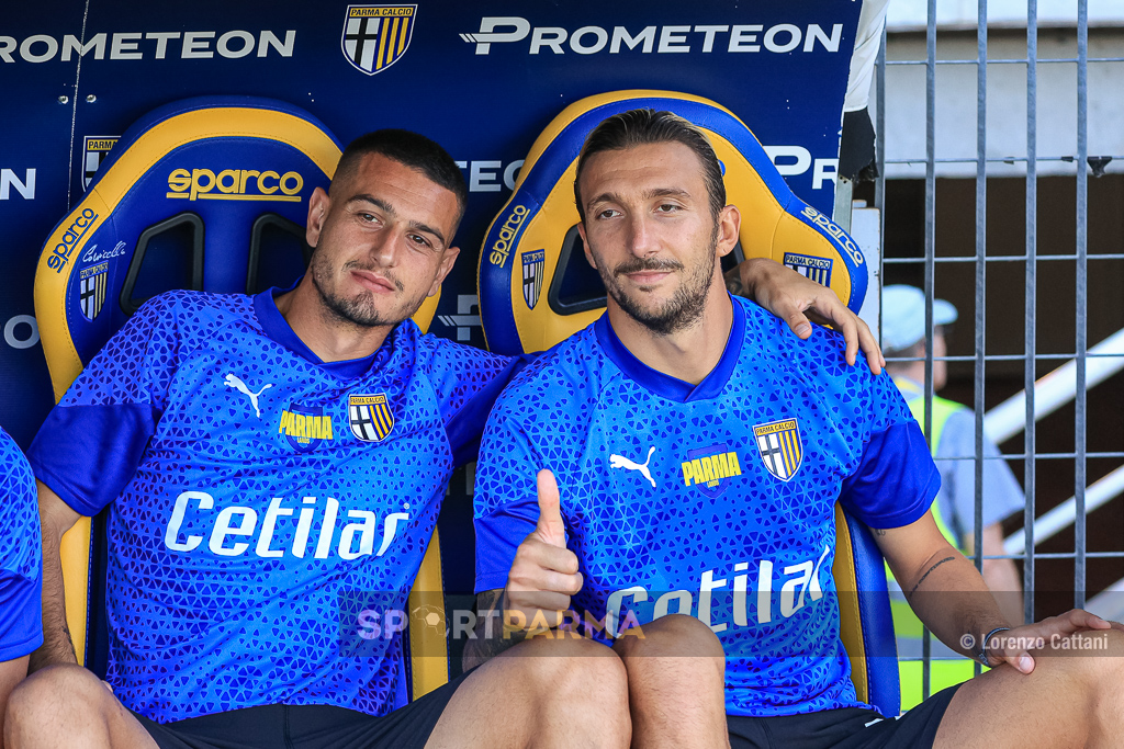 Parma Sampdoria 1 1 6a giornata Serie B 2023 2024 Anthony Partipilo e Gianluca Di Chiara in panchina