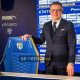 conferenza stampa di presentazione del nuovo AD del Parma Calcio 1913 Federico Cherubini allo stadio Tardini il 7.2.2025 lAD Cherubini in piedi vicino alla poltrona