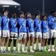 i giocatori dellItalrugby Under 20 durante lInno di Mameli al Sei Nazioni U20