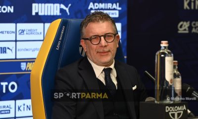 il nuovo amministratore delegato del Parma Calcio Federico Cherubini durante la conferenza stampa di presentazione allo stadio Tardini il 7.2.2025