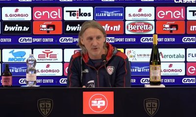 lallenatore del Cagliari Davide Nicola in conferenza stampa