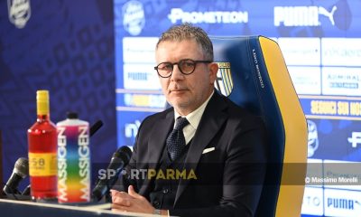 lamministratore delegato del Parma Calcio Federico Cherubini durante la conferenza stampa di presentazione allo stadio Tardini il 7.2.2025