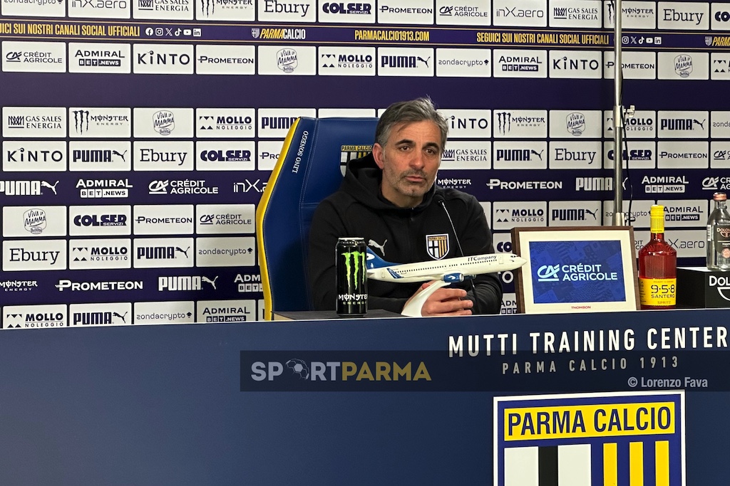 mister Fabio Pecchia Parma Calcio 913 in conferenza stampa il 15.2.2025