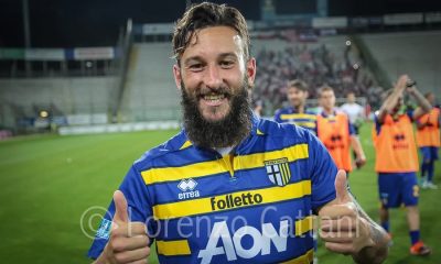 Manuel Nocciolini Parma Calcio 1913 sorride a fine partita nel 2° turno dei playoff di Lega Pro contro il Piacenza 2 0 il 24.05.2017.jpg