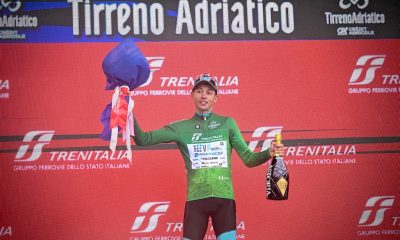 Manuele Tarozzi VF GRoup Bardiani CSF Faizane maglia verde alla terza tappa del Tirreno Adriatico