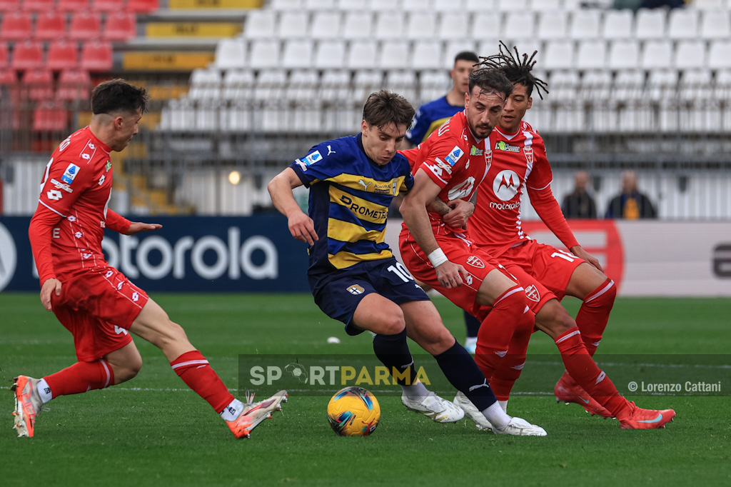 Monza Parma 1 1 29a giornata Serie A 2024 2025 Adrian Bernabe in azione