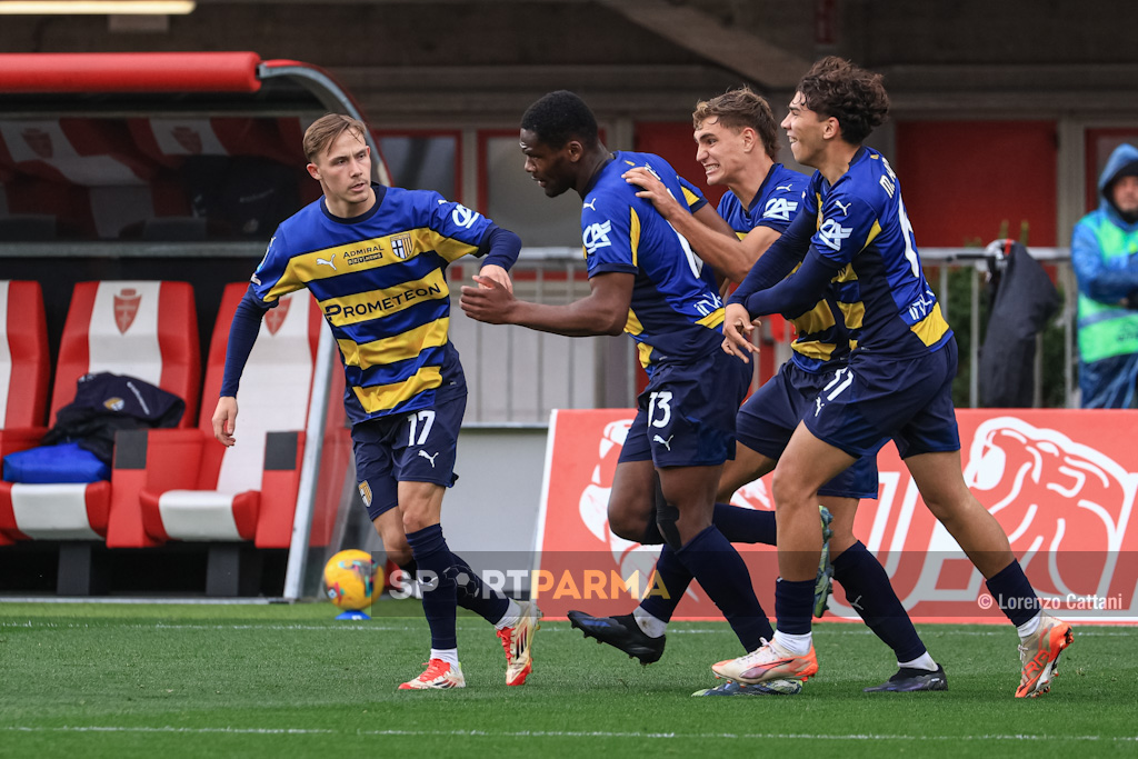 Monza Parma 1 1 29a giornata Serie A 2024 2025 lesultanza dei gialloblu dopo il gol di Ange Yoan Bonny